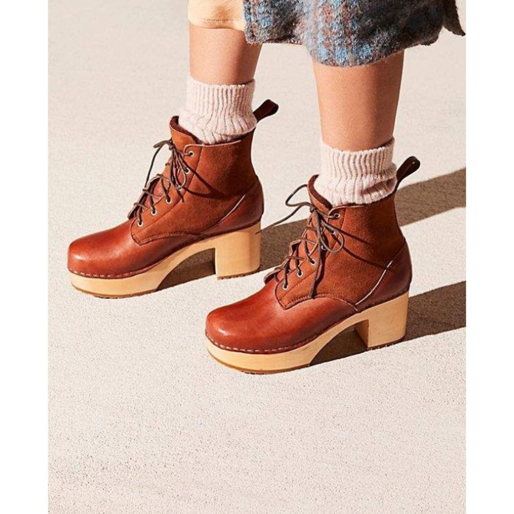 SWEDISH HASBEENS HIPPY LACEUP BOOT
